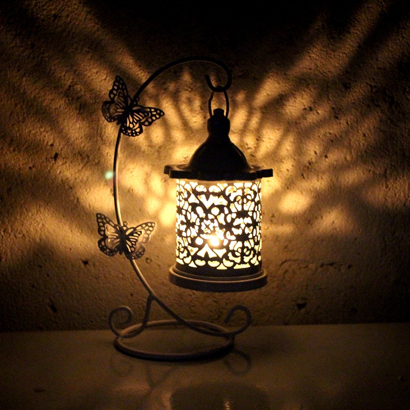 European-Style Iron Hollow Candlestick Creative Butterfly Hook Home Daily Crafts Decoration Ornaments