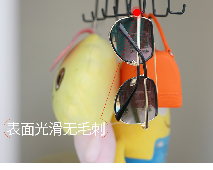 Cross-Border Kitchen Rack Iron Punch-Free Cabinet Storage Hanger Wardrobe Double J Hook Door Rear Rack Factory Wholesale