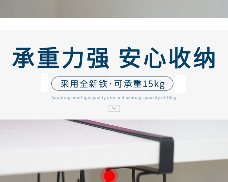 Cross-Border Kitchen Rack Iron Punch-Free Cabinet Storage Hanger Wardrobe Double J Hook Door Rear Rack Factory Wholesale