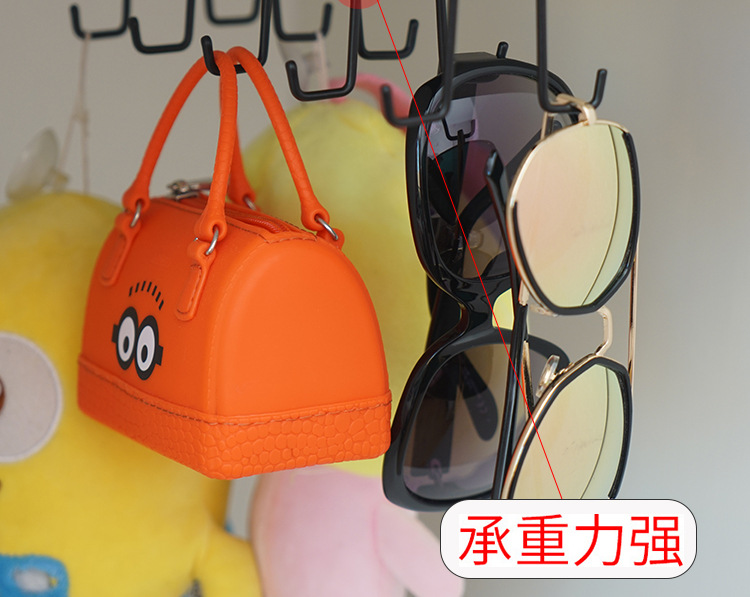 Cross-Border Kitchen Rack Iron Punch-Free Cabinet Storage Hanger Wardrobe Double J Hook Door Rear Rack Factory Wholesale