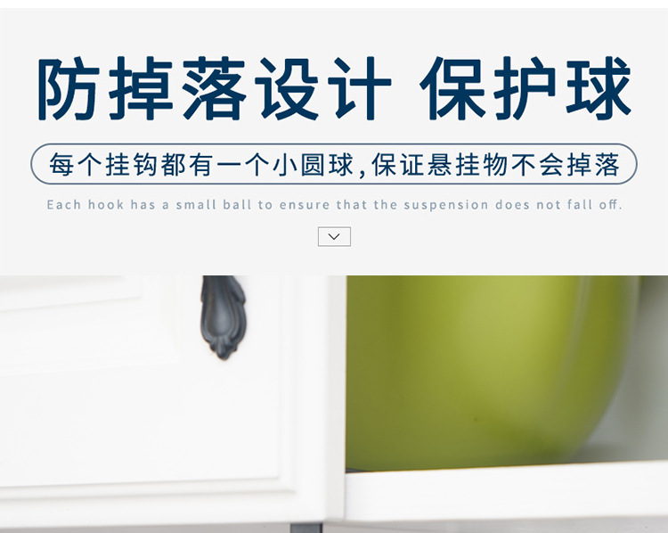 Cross-Border Kitchen Rack Iron Punch-Free Cabinet Storage Hanger Wardrobe Double J Hook Door Rear Rack Factory Wholesale