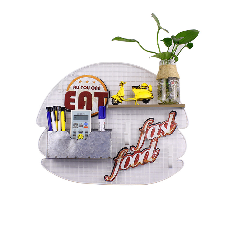 Creative gifts hanging decoration jian ou wall hook iron mesh household living room wall storage rack decoration Creative gifts hanging decoration jian ou wall hook iron mesh household living room wall storage rack decoration