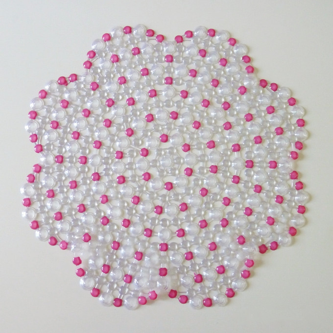 Square plum colored beads bath mat bath mat non-slip mat massage mat foot mat bath mat
