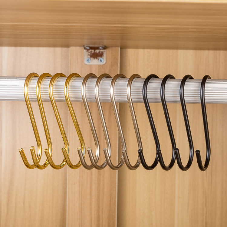 Clothing Store S Hook Long S Hook S-Type Metal Hook Golden round S Hook Iron Hook Clothes Hook Hanger Hook Clothing Store S Hook Long S Hook S-Type Metal Hook Golden round S Hook Iron Hook Clothes Hook Hanger Hook
