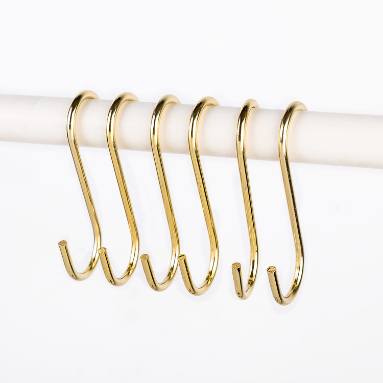 Clothing Store S Hook Long S Hook S-Type Metal Hook Golden round S Hook Iron Hook Clothes Hook Hanger Hook Clothing Store S Hook Long S Hook S-Type Metal Hook Golden round S Hook Iron Hook Clothes Hook Hanger Hook