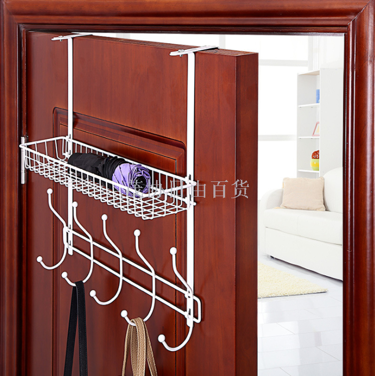 Creative door after the trace hook iron can be disassembled door back optional hanging rack clothing rack without nail 