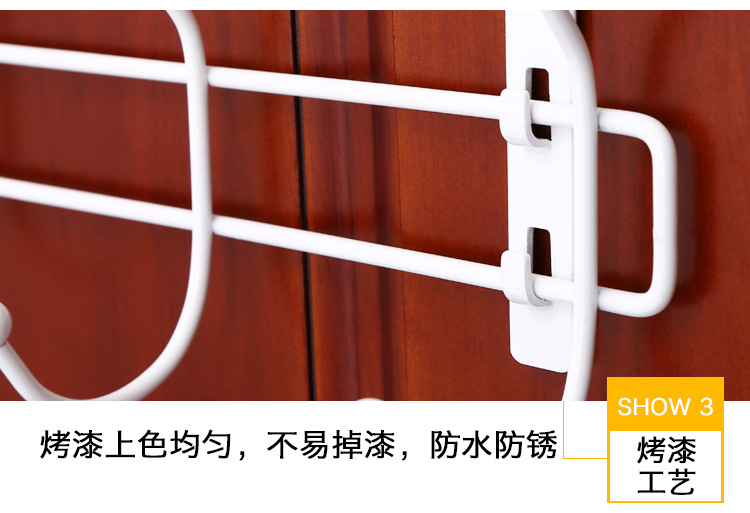 Creative door after the trace hook iron can be disassembled door back optional hanging rack clothing rack without nail 