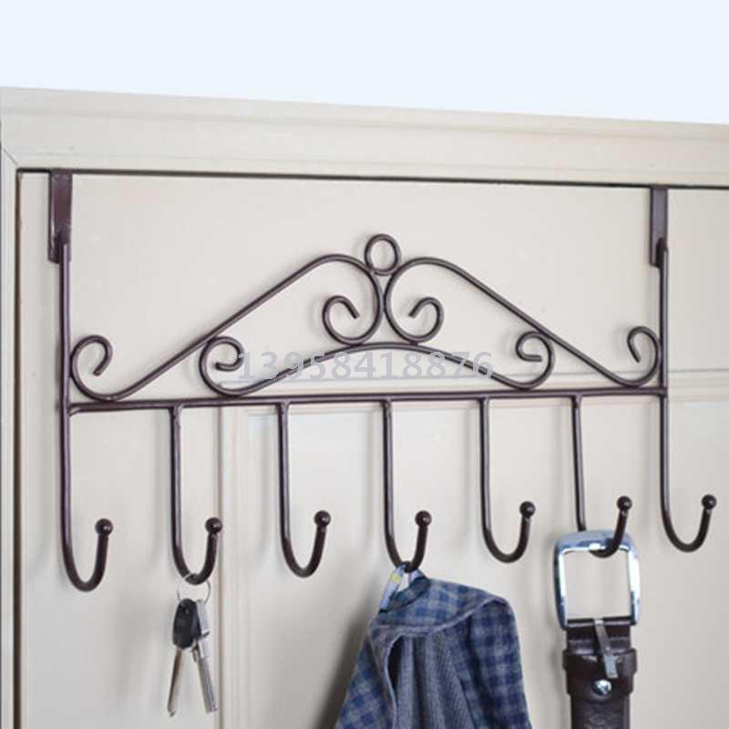 Kitchen Bathroom Cabinet Door Back Hook behind the Door Iron Five-Piece Hook Iron Art Non-Marking Sundries Storage Five-Piece Hook