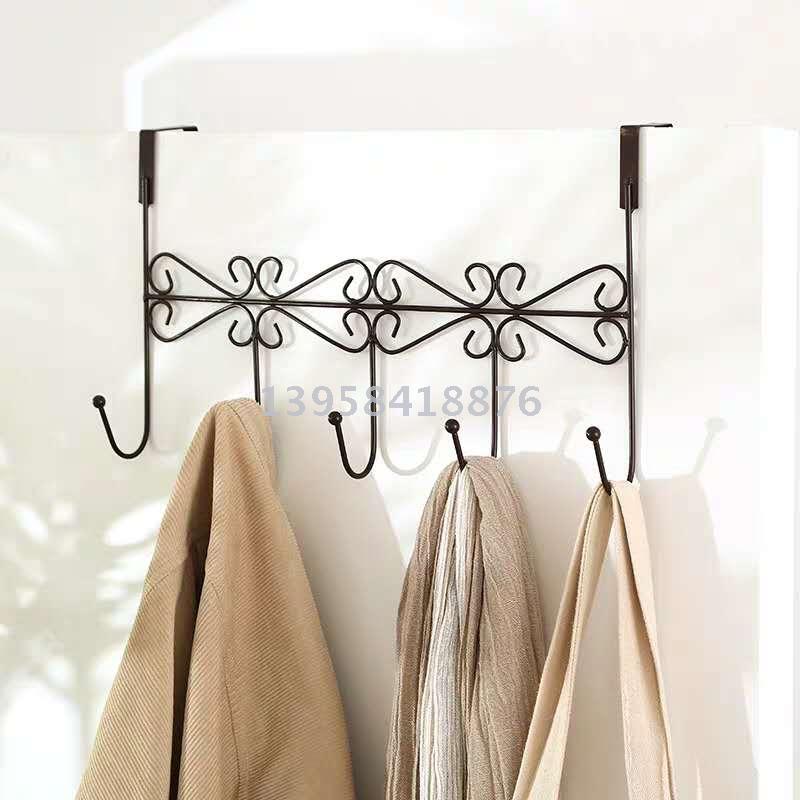 Kitchen Bathroom Cabinet Door Back Hook behind the Door Iron Five-Piece Hook Iron Art Non-Marking Sundries Storage Five-Piece Hook Kitchen Bathroom Cabinet Door Back Hook behind the Door Iron Five-Piece Hook Iron Art Non-Marking Sundries Storage Five-Piece Hook