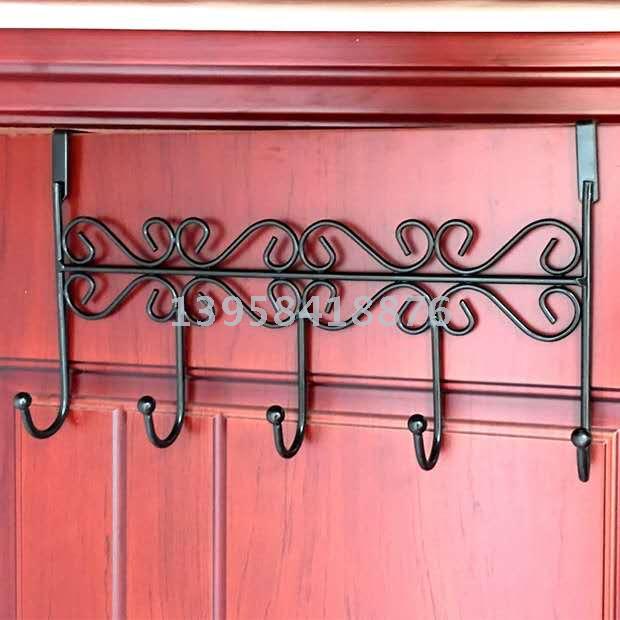 Kitchen Bathroom Cabinet Door Back Hook behind the Door Iron Five-Piece Hook Iron Art Non-Marking Sundries Storage Five-Piece Hook