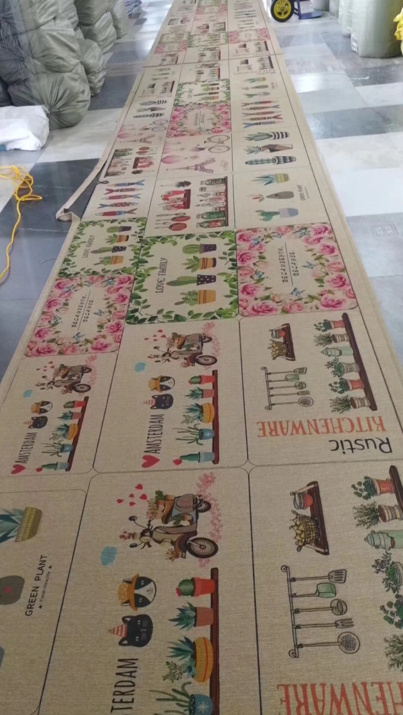 Linen Non-Slip Mat Rubber Sole Non-Slip Mat a Variety of Pattern Pattern Specifications