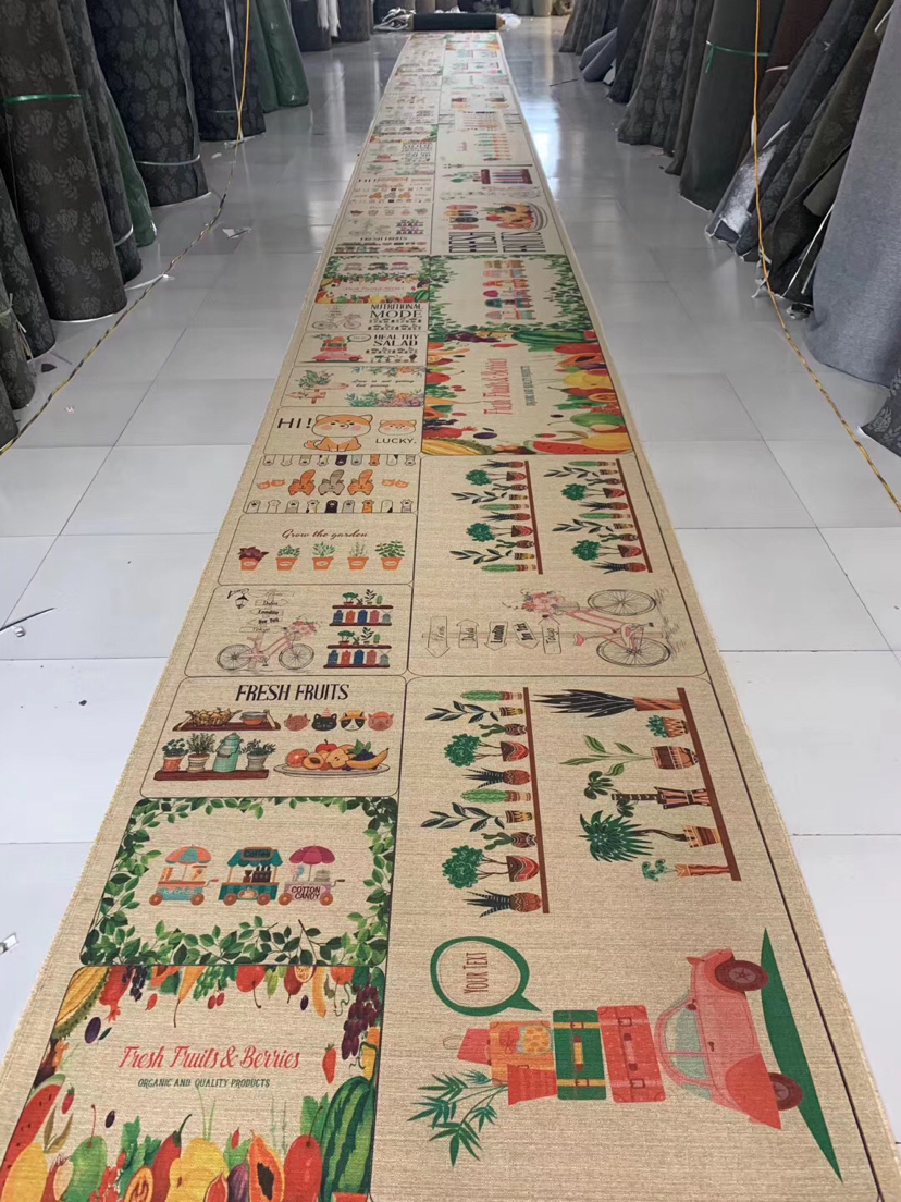 Linen Non-Slip Mat Rubber Sole Non-Slip Mat a Variety of Pattern Pattern Specifications