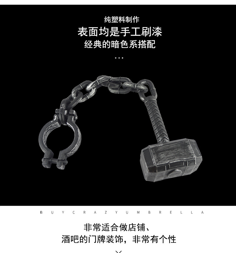 Halloween Props Shackle Prisoner Toy Handcuffs Shackles Plastic Iron Chain Ancient People Chain Hook Chain Hammer Halloween Props Shackle Prisoner Toy Handcuffs Shackles Plastic Iron Chain Ancient People Chain Hook Chain Hammer