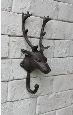 Jixiang Deer Head European Style Retro Iron Art Deer Head Decorative Hook Hat-and-Coat Hook Shop Bar Jixiang Deer Head European Style Retro Iron Art Deer Head Decorative Hook Hat-and-Coat Hook Shop Bar