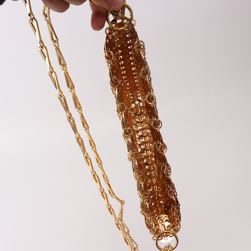Metal Sequins Shoulder Bag Chain Hook Golden Piece Lobster Buckle Hanging Plated Chain Iron Piece Bag Manufacturer 2021