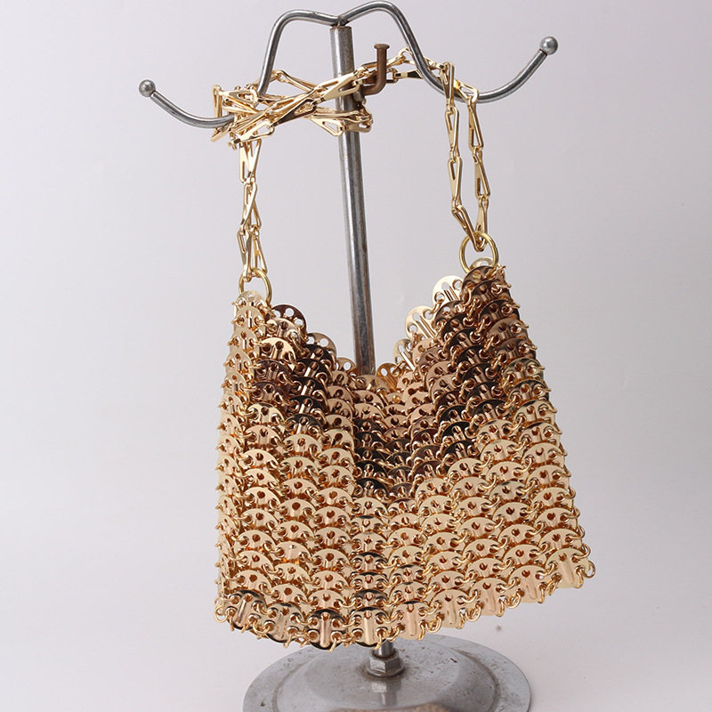 Metal Sequins Shoulder Bag Chain Hook Golden Piece Lobster Buckle Hanging Plated Chain Iron Piece Bag Manufacturer 2021 Metal Sequins Shoulder Bag Chain Hook Golden Piece Lobster Buckle Hanging Plated Chain Iron Piece Bag Manufacturer 2021
