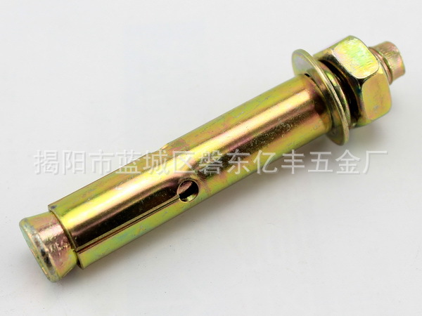 National Standard Iron Expansion Screw Expansion Bolt Plated Color Zinc Pull Explosion Expansion Hook Explosion Screw Fastener