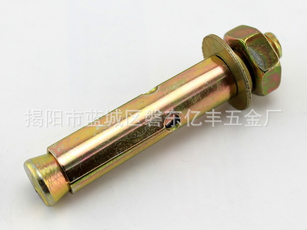 National Standard Iron Expansion Screw Expansion Bolt Plated Color Zinc Pull Explosion Expansion Hook Explosion Screw Fastener