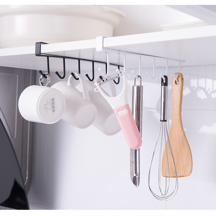 Kitchen Iron Art Non-Marking Nail-Free Hook Multi-Row Cabinet Storage Hanger Six-Piece Row Hook Wardrobe 6 Multi Hook Organizing Rack Kitchen Iron Art Non-Marking Nail-Free Hook Multi-Row Cabinet Storage Hanger Six-Piece Row Hook Wardrobe 6 Multi Hook Organizing Rack