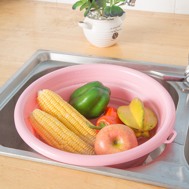 Folding Basin Portable Household Travel Flexible Foldable Washbasin Thick Washbasin Plastic Large