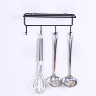 Cabinet Hook Kitchen Six-Piece Nail-Free Storage Rack Creative Metal Iron Art Kitchen Utensils Basket