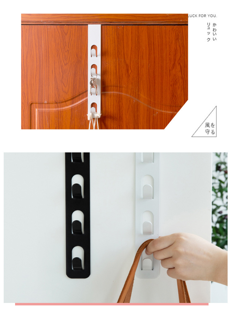 Creative Iron Door Hook Multi-Functional Hanger on the Door Coat Hook Storage Rack Seamless Punch-Free Hook Creative Iron Door Hook Multi-Functional Hanger on the Door Coat Hook Storage Rack Seamless Punch-Free Hook