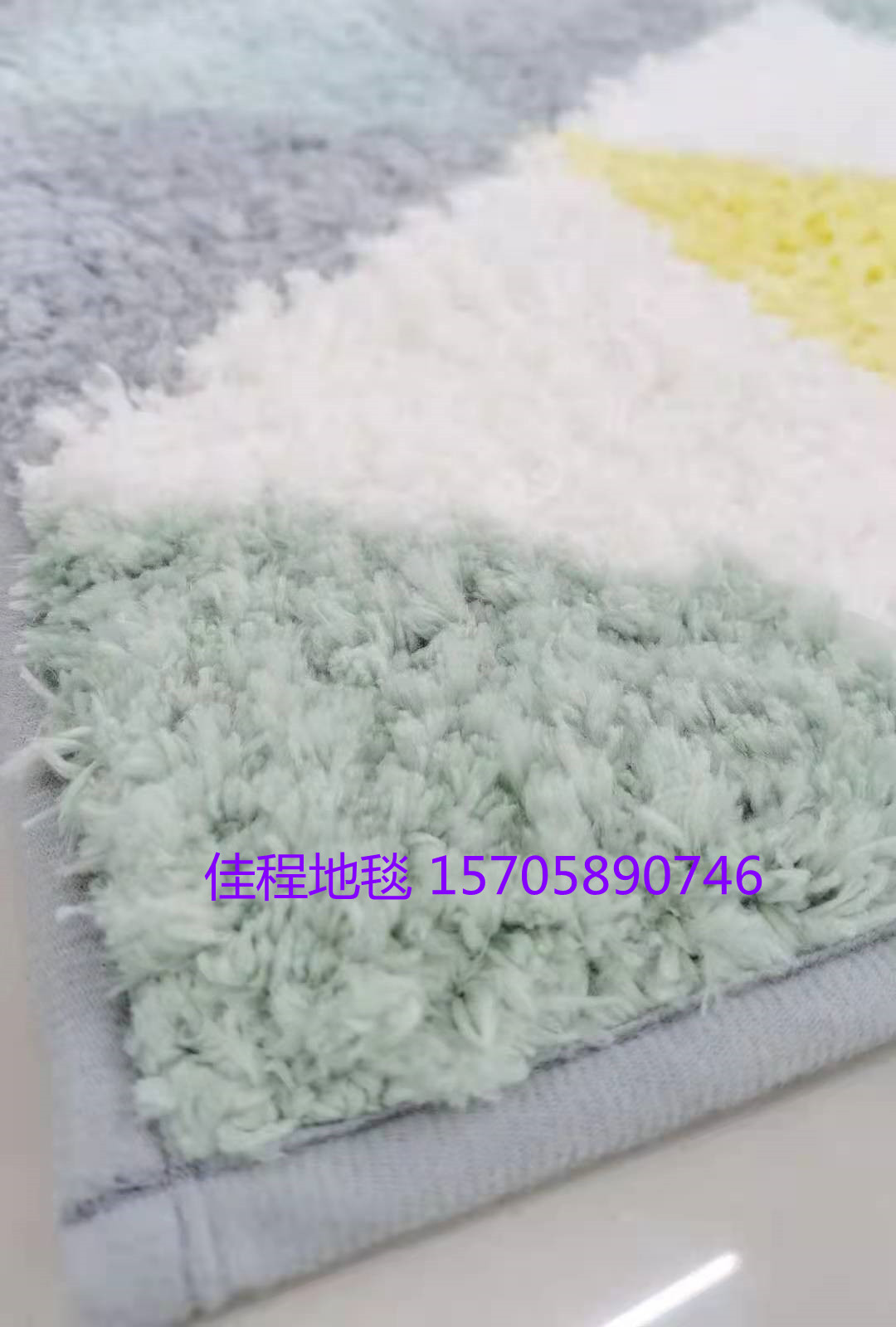New Nordic Style Triangle Stitching Microfiber Mat Carpet Mats Non-Slip Mat Microfiber Carpet Doormat Hydrophilic Pad
