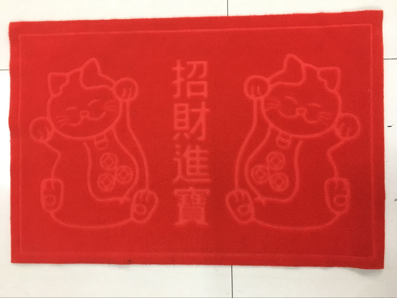 PVC flannelette embossed mat PVC non-slip mat water absorption non-slip foot mat flannelette door mat household mat