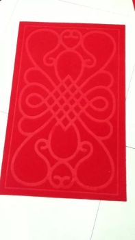 PVC flannelette embossed mat PVC non-slip mat water absorption non-slip foot mat flannelette door mat household mat