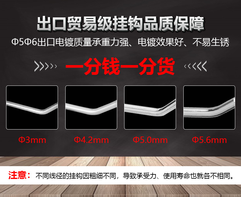 Square Tube Hook Direct Supply Shelf Iron Hook Metal 15*30 Square Tube Hook Card Square Tube Hook Iron Wire Hook