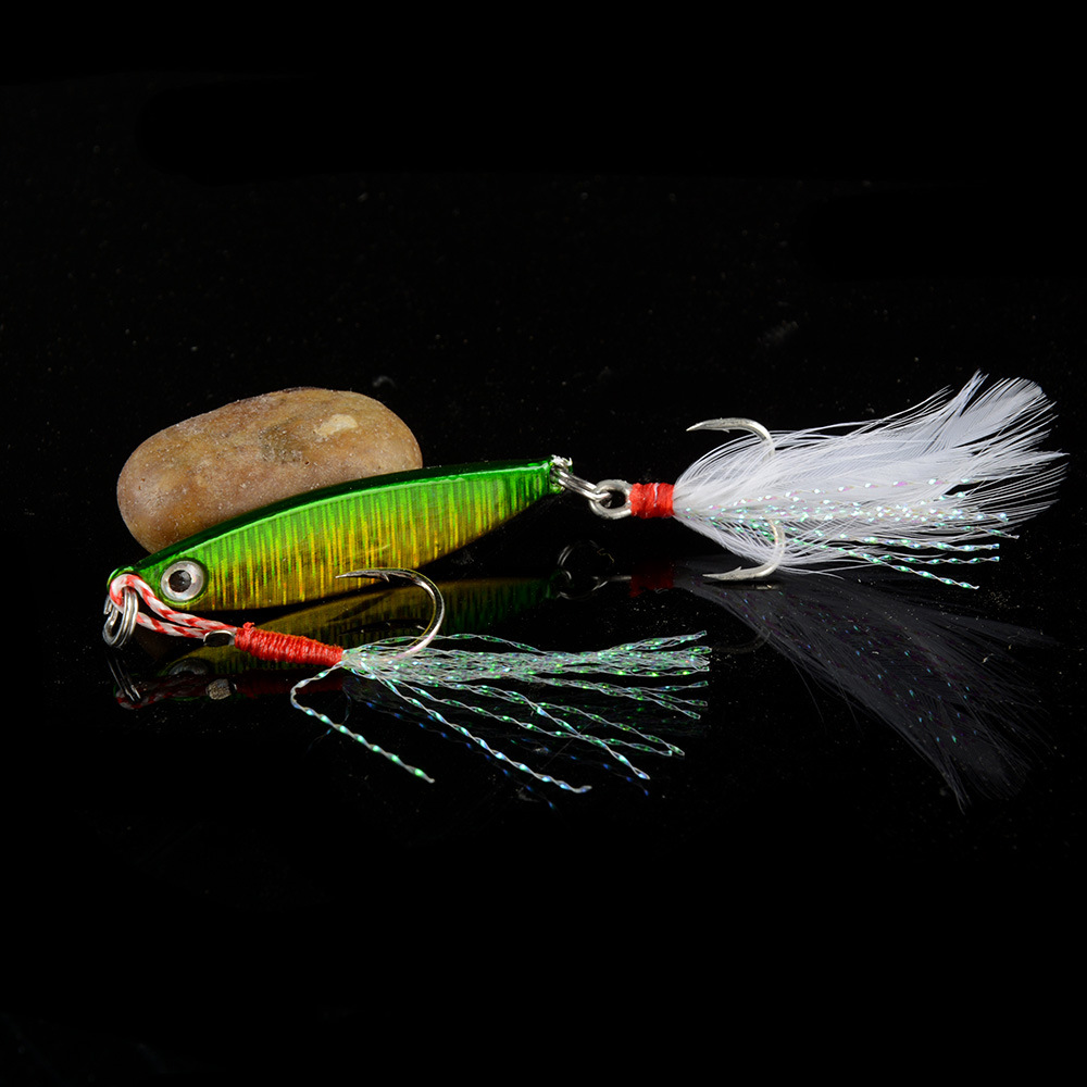 Lure Tossing Explosion Small Iron Plate Sequins with Blood Trough Hook Freshwater Sea Fishing Slow Shake Topmouth Culter Bass Widely Loved Bait Bank