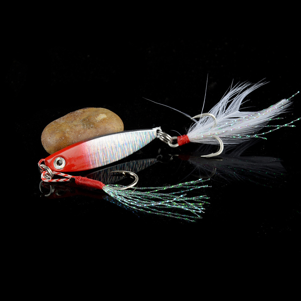 Lure Tossing Explosion Small Iron Plate Sequins with Blood Trough Hook Freshwater Sea Fishing Slow Shake Topmouth Culter Bass Widely Loved Bait Bank