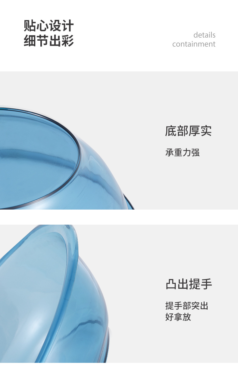Babies' Wash Basin Household Plastic round Transparent Small Large Washing Basin Beauty Foot Washing Underwear Washing Women's Special Basin