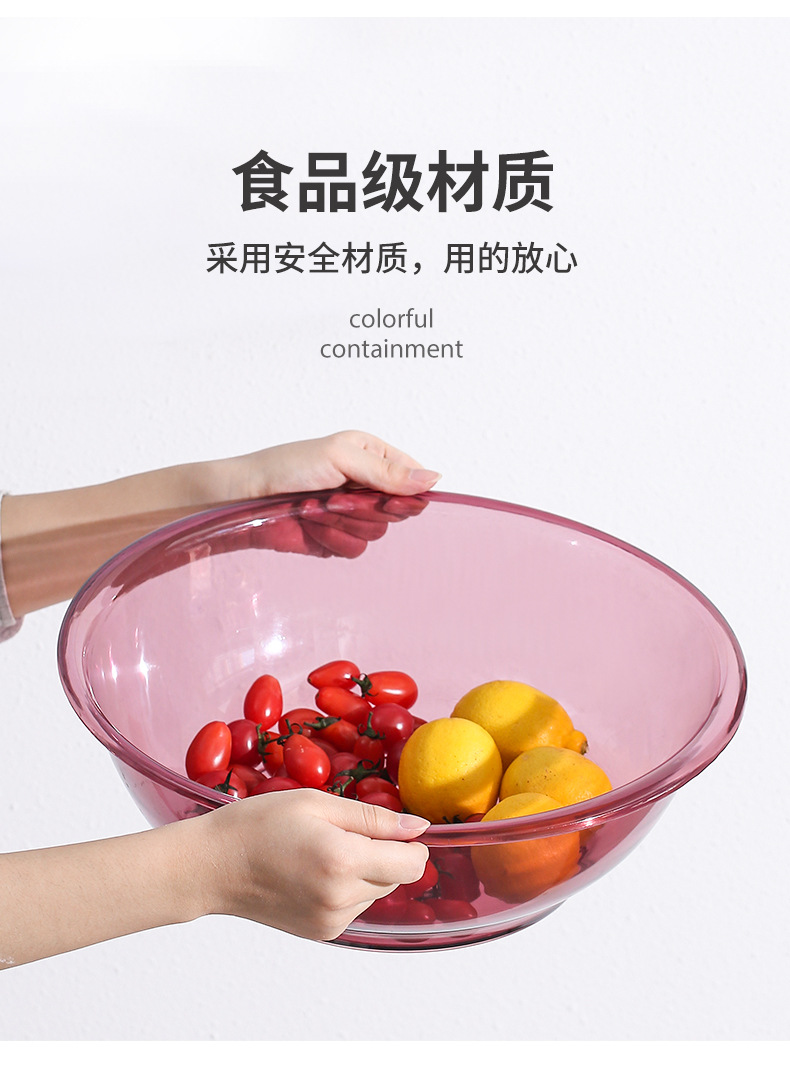Babies' Wash Basin Household Plastic round Transparent Small Large Washing Basin Beauty Foot Washing Underwear Washing Women's Special Basin