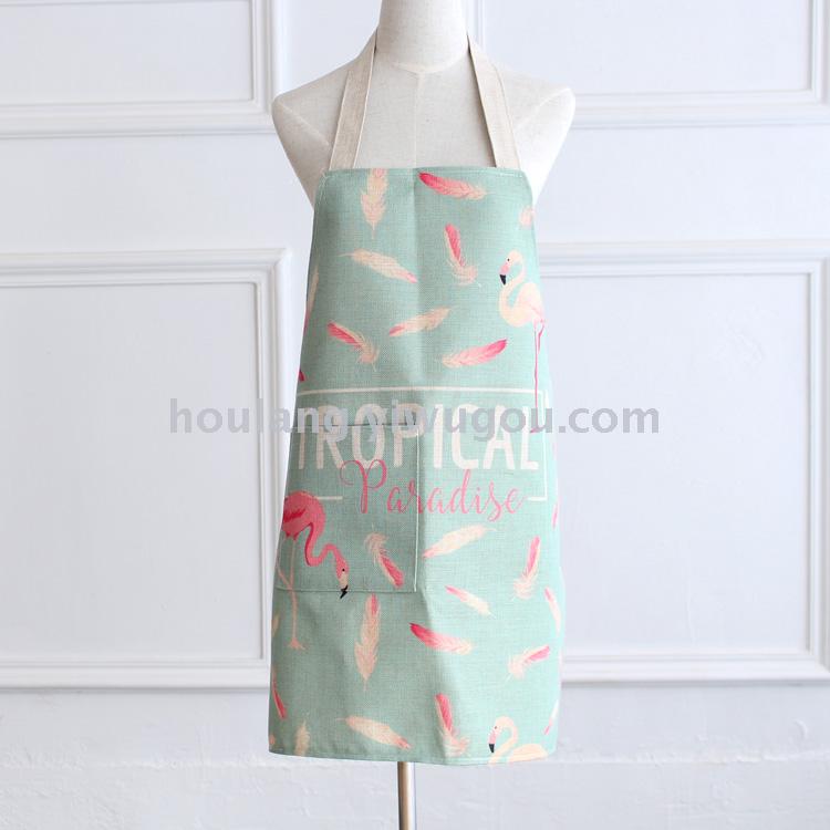 Flamingo sleeveless American cloth art home baking cooking apron Flamingo sleeveless American cloth art home baking cooking apron