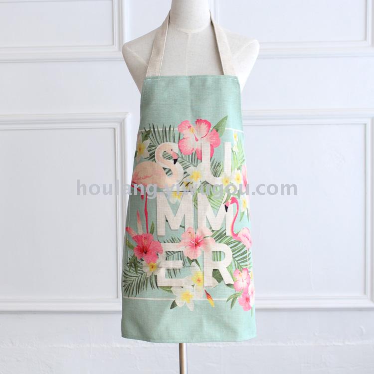 Flamingo sleeveless American cloth art home baking cooking apron Flamingo sleeveless American cloth art home baking cooking apron
