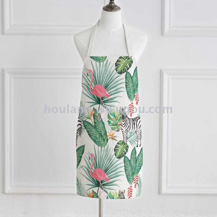 Flamingo sleeveless American cloth art home baking cooking apron Flamingo sleeveless American cloth art home baking cooking apron