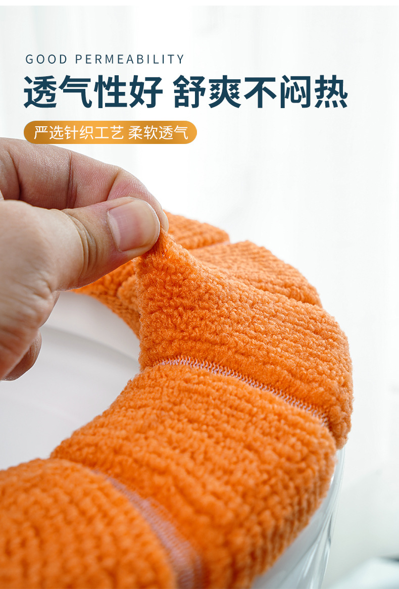 Nordic Style Contrast Color Handle Toilet Seat Cushion Plush Knitted Toilet Seat Cover Winter Warm Toilet Seat Home Toilet Seat Cover
