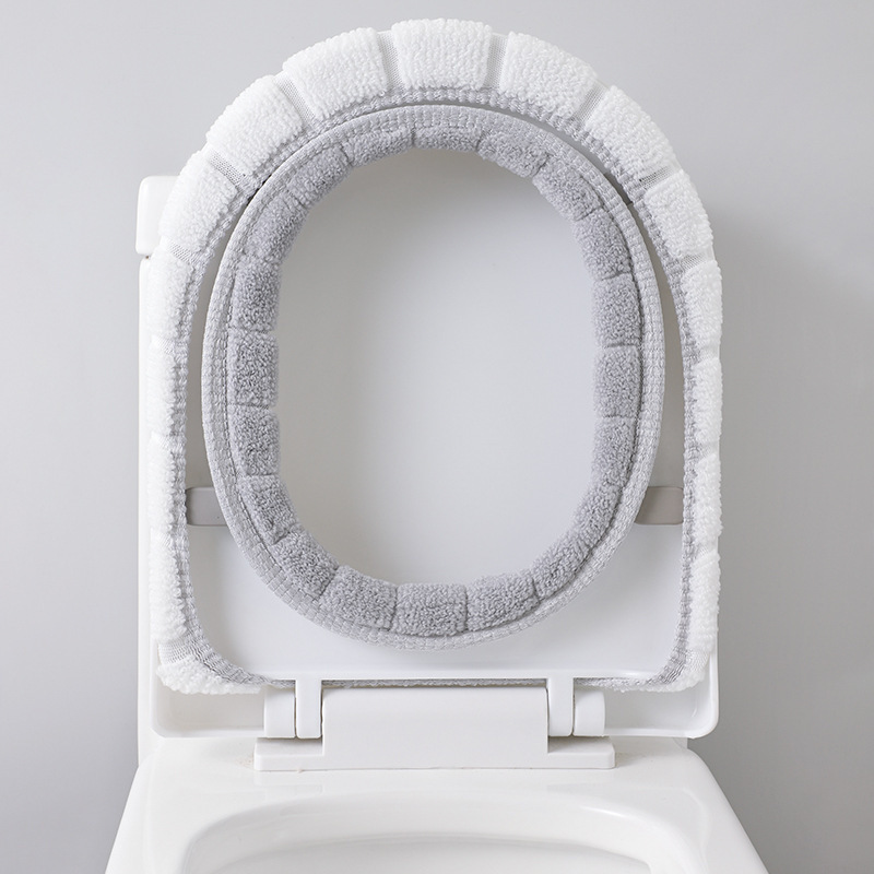 Winter Toilet Seat Cushion Household Plush Thickened Toilet Washer Four Seasons Universal Toilet Seat Cover Toilet Mat