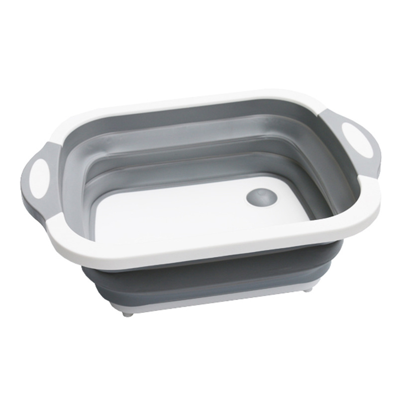 Folding Cutting Board Amazon New Multifunctional Cutting Board Plastic Portable Folding Washing Basin Kitchen Sink 480G