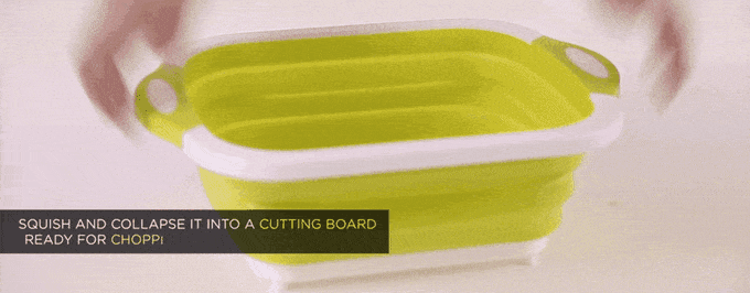 Folding Cutting Board Amazon New Multifunctional Cutting Board Plastic Portable Folding Washing Basin Kitchen Sink 480G