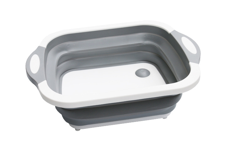 Folding Cutting Board Amazon New Multifunctional Cutting Board Plastic Portable Folding Washing Basin Kitchen Sink 480G