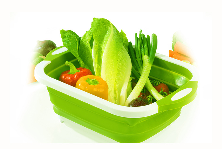 Folding Cutting Board Amazon New Multifunctional Cutting Board Plastic Portable Folding Washing Basin Kitchen Sink 480G