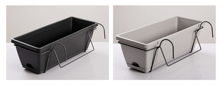 Planting Basin Horun Basin Long Flower Pot Rectangular Balcony Vegetable Planting Artifact Indoor Extra Large Planting Trough Railing Plastic