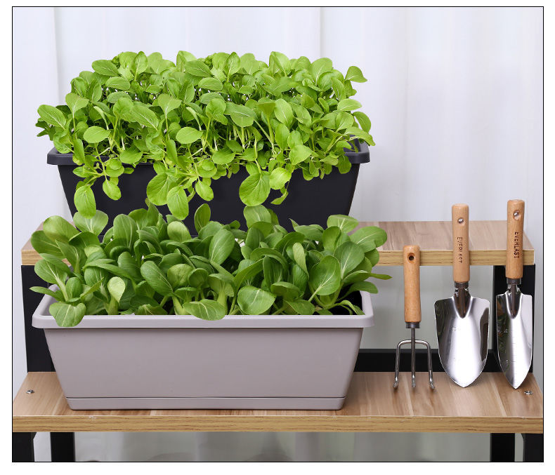 Planting Basin Horun Basin Long Flower Pot Rectangular Balcony Vegetable Planting Artifact Indoor Extra Large Planting Trough Railing Plastic