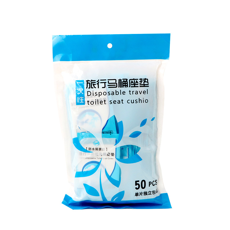 50 Pieces Disposable Toilet Mat Travel Waterproof Toilet Seat Cover Cushion Paper Toilet Toilet Toilet Seat Cover Travel Supplies