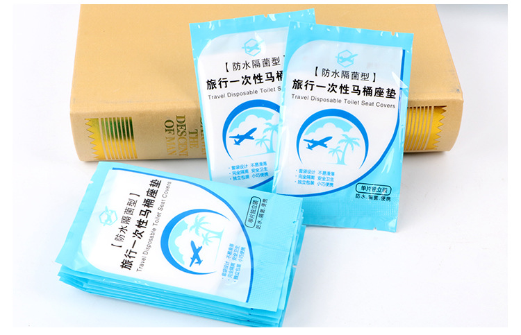 50 Pieces Disposable Toilet Mat Travel Waterproof Toilet Seat Cover Cushion Paper Toilet Toilet Toilet Seat Cover Travel Supplies