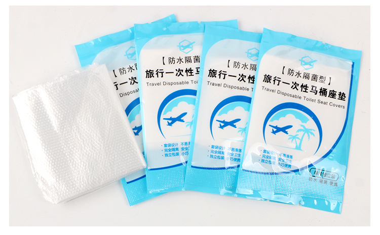 50 Pieces Disposable Toilet Mat Travel Waterproof Toilet Seat Cover Cushion Paper Toilet Toilet Toilet Seat Cover Travel Supplies