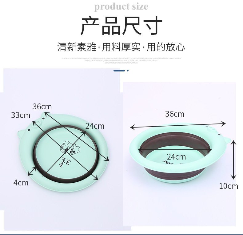 Infant Folding Basin Foldable Washbasin Folding Basin Outdoor Travel Portable Plastic Foldable Basin