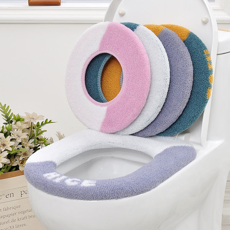 Free Shipping New Internet Celebrity Thickened Toilet Seat Cushion Four Seasons Universal Household Toilet Seat Circle Cartoon Cute Toilet Seat